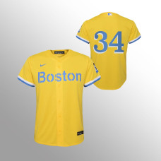 Youth Boston Red Sox David Ortiz Gold 2021 City Connect Replica Jersey
