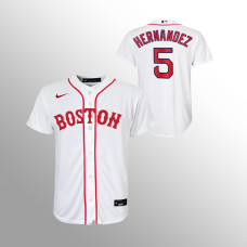 Youth Boston Red Sox Enrique Hernandez White 2021 Replica Patriots' Day Jersey