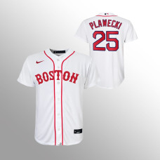 Youth Boston Red Sox Kevin Plawecki White 2021 Replica Patriots' Day Jersey
