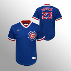 Youth Chicago Cubs #23 Ryne Sandberg Royal Road Cooperstown Collection Jersey