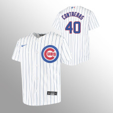 Youth Chicago Cubs Willson Contreras White Replica Home Jersey
