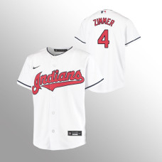 Youth Cleveland Indians Bradley Zimmer White Replica Home Jersey