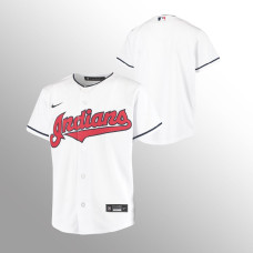 Youth Cleveland Indians Replica White Home Jersey