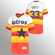 Youth Houston Astros #33 Mike Scott White Home Cooperstown Collection Jersey
