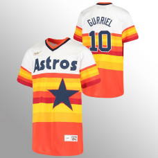 Youth Houston Astros #10 Yuli Gurriel White Home Cooperstown Collection Jersey