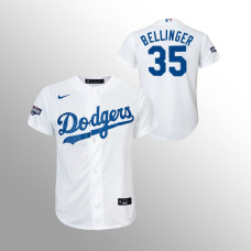 Youth Los Angeles Dodgers Cody Bellinger White 2020 World Series Champions Home Replica Player Jersey