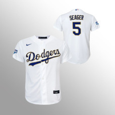 Youth Los Angeles Dodgers Corey Seager White 2021 Gold Program Replica Jersey