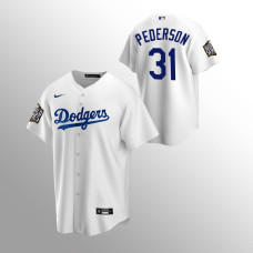 Youth Los Angeles Dodgers Joc Pederson White Home 2020 World Series Replica Jersey