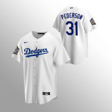 Youth Los Angeles Dodgers Joc Pederson White 2020 World Series Replica Jersey