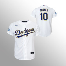 Youth Los Angeles Dodgers Justin Turner White 2021 Gold Program Replica Jersey