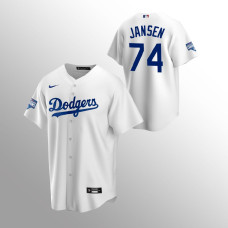 Youth Los Angeles Dodgers Kenley Jansen White 2020 World Series Champions Replica Jersey