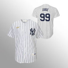 Youth New York Yankees #99 Aaron Judge White Home Cooperstown Collection Jersey