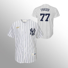 Youth New York Yankees #77 Clint Frazier White Home Cooperstown Collection Jersey