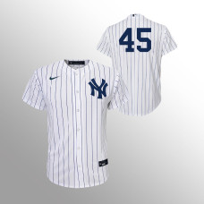 Youth New York Yankees Gerrit Cole White Navy Replica Home Jersey