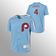 Youth Philadelphia Phillies #4 Scott Kingery Light Blue Road Cooperstown Collection Jersey