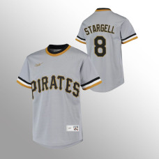 Youth Pittsburgh Pirates #8 Willie Stargell Gray Road Cooperstown Collection Jersey