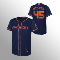 Houston Astros Ryne Stanek Navy #45 Replica 2022 City Connect Jersey