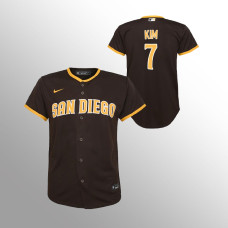 Youth San Diego Padres Ha-Seong Kim Brown Replica Road Player Jersey