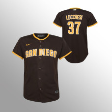 Youth San Diego Padres Joey Lucchesi Brown Replica Road Player Jersey