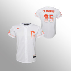 Youth San Francisco Giants Brandon Crawford White 2021 City Connect Replica Jersey