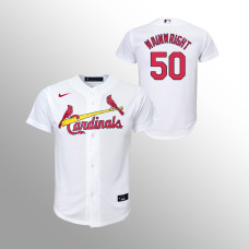 Youth St. Louis Cardinals Adam Wainwright White Replica Home Jersey