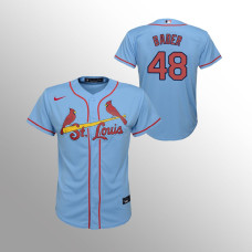 Youth St. Louis Cardinals Harrison Bader Light Blue Replica Alternate Jersey