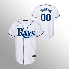 Youth Tampa Bay Rays Custom White Replica Home Jersey