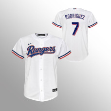 Youth Texas Rangers Ivan Rodriguez White Replica Home Jersey