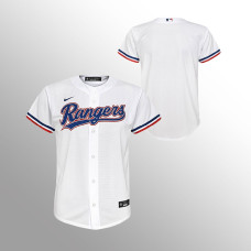Youth Texas Rangers Replica White Home Jersey