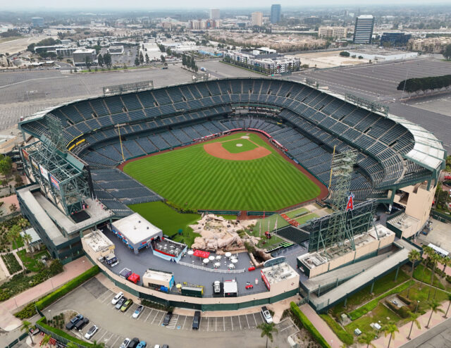 Angel Stadium, home of the Los Angeles Angels
