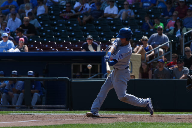 Dodgers top prospect Cody Bellinger hitting a double (29449812316)